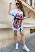 Rochie cu Garfield Aperoro Multicolora - imagine 8