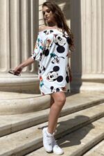 Rochie cu Garfield Aperoro Multicolora - imagine 23