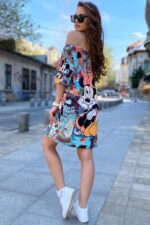 Rochie cu Garfield Aperoro Multicolora - imagine 37