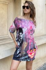 Rochie cu Garfield Aperoro Multicolora - imagine 49