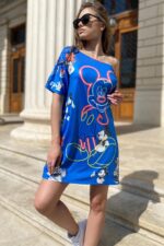 Rochie cu Garfield Aperoro Multicolora - imagine 50