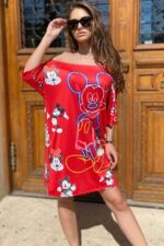 Rochie cu Garfield Aperoro Multicolora - imagine 55