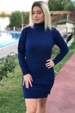 Rochie Tricotata Sarconi Bleumarin - imagine 2