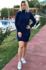 Rochie Tricotata Sarconi Bleumarin