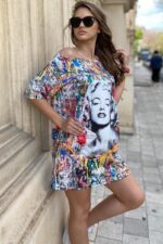 Rochie cu Garfield Aperoro Multicolora - imagine 97