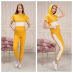 Compleu Dama format din pantalon evazat si bluza scurta cu snururi Halena Maro cu negru - imagine 17