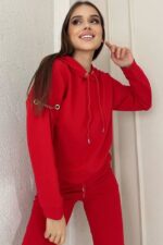 Compleu Dama format din pantalon evazat si bluza scurta cu snururi Halena Maro cu negru - imagine 6