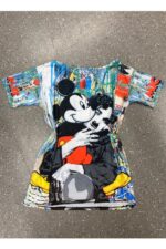 Rochie scurta cu Mickey Mouse Marlisa Neagra - imagine 4