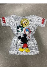 Rochie scurta cu Mickey Mouse Marlisa Neagra - imagine 6