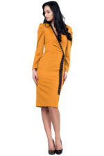 Rochie Sensiola Mustar - Marimi Mari