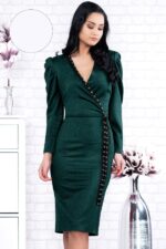 Rochie Sensiola Mustar - Marimi Mari - imagine 5