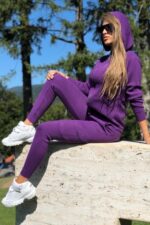 Compleu Tricotat Mandia Mov
