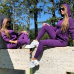 Compleu Tricotat Mandia Mov - imagine 3