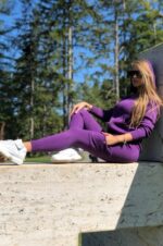 Compleu Tricotat Mandia Mov - imagine 2