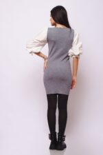 Compleu Tricotat format din pantalon si bluza cu imprimeu 3D Vogue Adelinda Bej - imagine 43