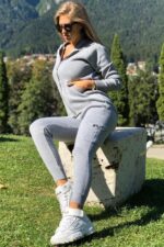 Compleu Tricotat Mandia Gri