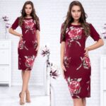 Rochie Bacaria Grena - Marimi Mari - imagine 4