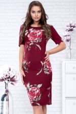 Rochie Bacaria Grena - Marimi Mari - imagine 2