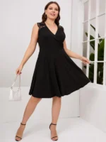 Rochie Scurta Tomic Neagra-Marimi Mari - imagine 2