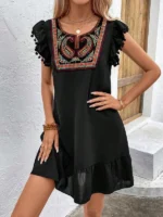 Rochie Scurta Taresa Multicolora - imagine 11