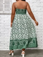 Rochie Midi Budali Verde- Marimi Mari - imagine 2