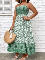 Rochie Midi Budali Verde- Marimi Mari - imagine 4