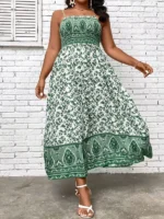 Rochie Midi Budali Verde- Marimi Mari - imagine 3