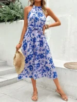 Rochie Midi Corina Bleu - imagine 4