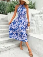 Rochie Midi Corina Bleu - imagine 3