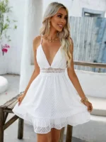 Rochie Scurta Dalila Alba - imagine 4