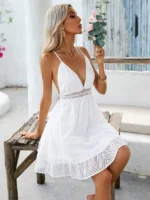 Rochie Scurta Dalila Alba - imagine 3
