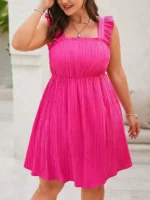 Rochie Scurta Dimitris Roz - Marimi Mari - imagine 4
