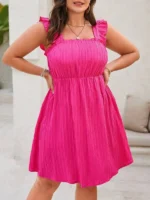 Rochie Scurta Dimitris Roz - Marimi Mari - imagine 3