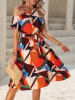 Rochie Scurta Lary Multicolora - imagine 4