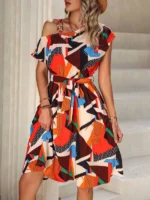 Rochie Scurta Lary Multicolora - imagine 3