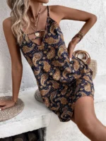 Rochie Scurta Piramin Bleumarin - imagine 4