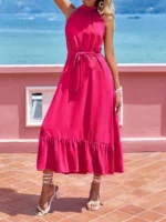 Rochie Midi Tangerina Fucsia - imagine 4