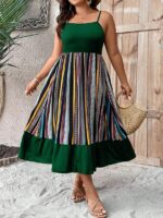 Rochie Lunga Octavia Verde - Marimi Mari
