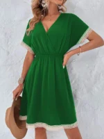 Rochie Scurta Caren Verde - imagine 4