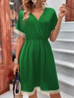 Rochie Scurta Caren Verde - imagine 5