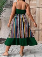 Rochie Lunga Octavia Verde - Marimi Mari - imagine 2