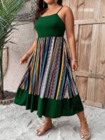 Rochie Lunga Octavia Verde - Marimi Mari - imagine 4