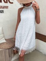 Rochie Scurta Lenna Alba - imagine 4