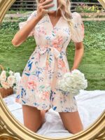 Rochie Scurta Doris Inflorata - imagine 3