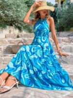 Rochie Midi Oblio Albastra - imagine 3