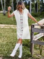Rochie Scurta Aurora Alba - imagine 3