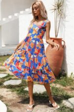 Rochie Midi Ellie Albastra Print Floral