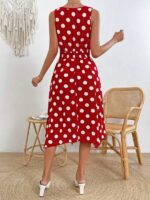 Rochie Midi Adams Rosie cu Buline Albe - imagine 2