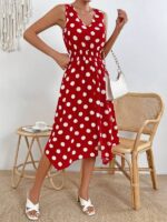 Rochie Midi Adams Rosie cu Buline Albe - imagine 4