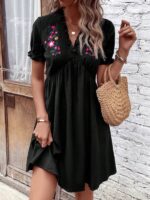 Rochie Scurta Derona Neagra - imagine 4